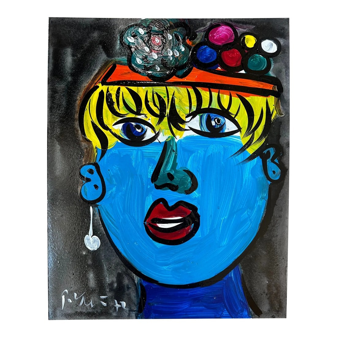 1972 Original Peter Keil Painting: Peter Keil is a German artist that focuses primarily on abstract expressionism. Keil painted with some of the greats including Joan MirÃ³, Pablo Picasso and Andy Warhol, to name a few. This 