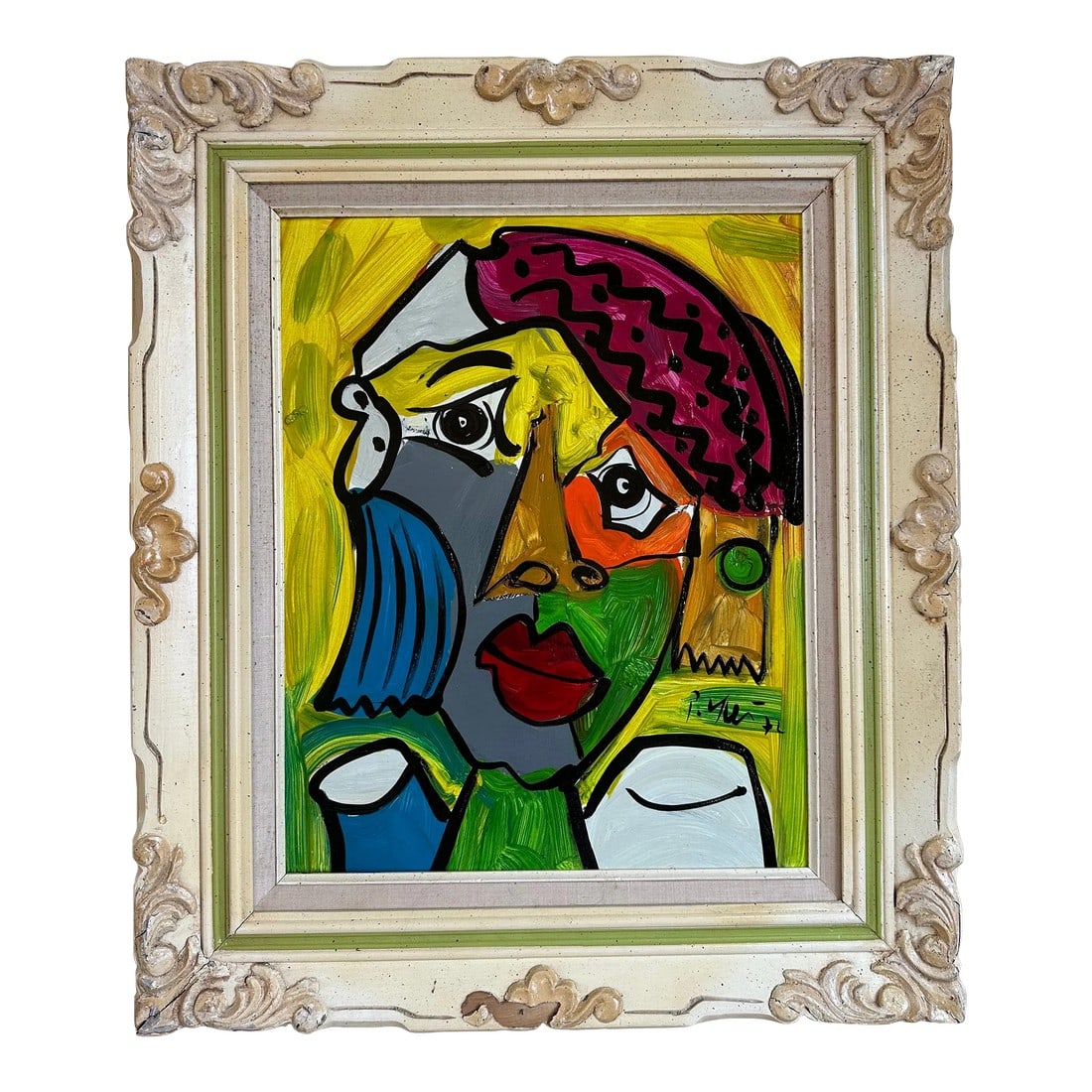 1972 Original Peter Keil Painting Framed: Peter Keil is a German artist that focuses primarily on abstract expressionism. Keil painted with some of the greats including Joan MirÃ³, Pablo Picasso and Andy Warhol, to name a few. This 