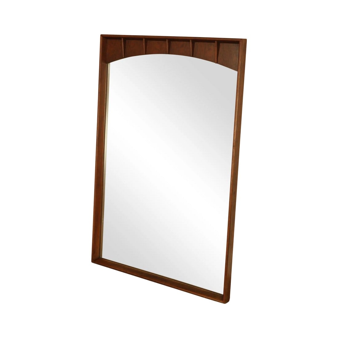 Mid Century Modern Walnut & Rosewood Frame Mirror: High Quality Vintage Walnut & Rosewood Frame Wall Mirror This item includes restricted materials and can not be sold outside of the contiguous United States. Condition: Alterations: Original Condition