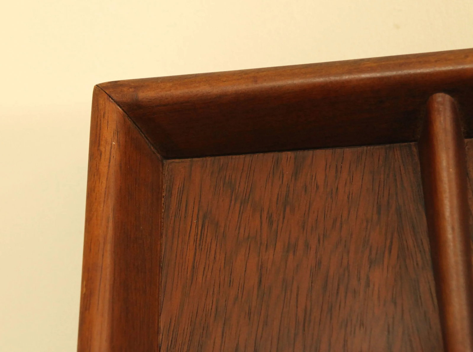 Mid Century Modern Walnut & Rosewood Frame Mirror - 6