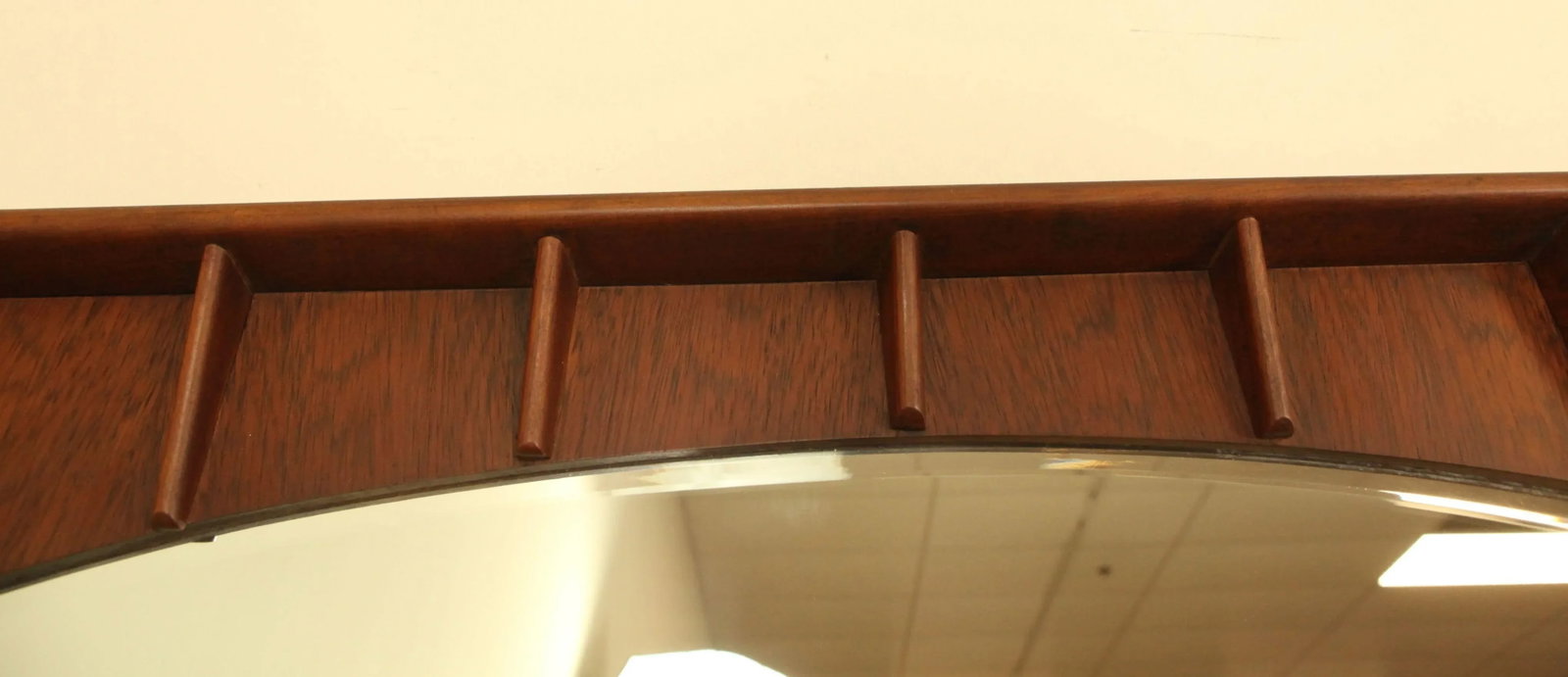 Mid Century Modern Walnut & Rosewood Frame Mirror - 7
