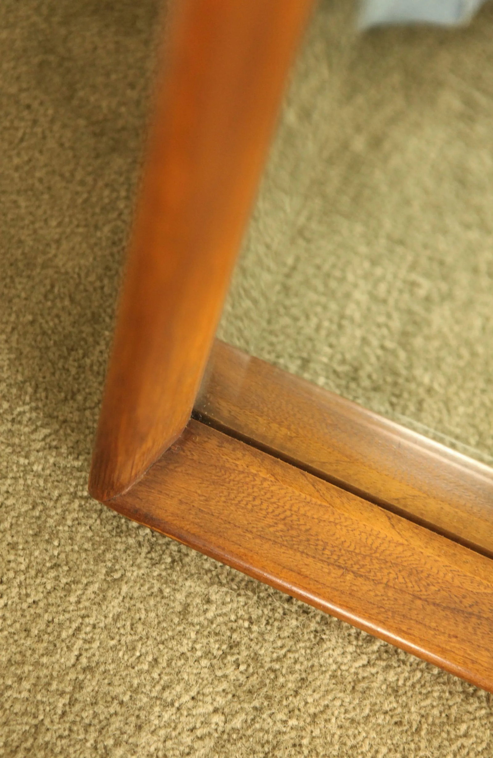 Mid Century Modern Walnut & Rosewood Frame Mirror - 8
