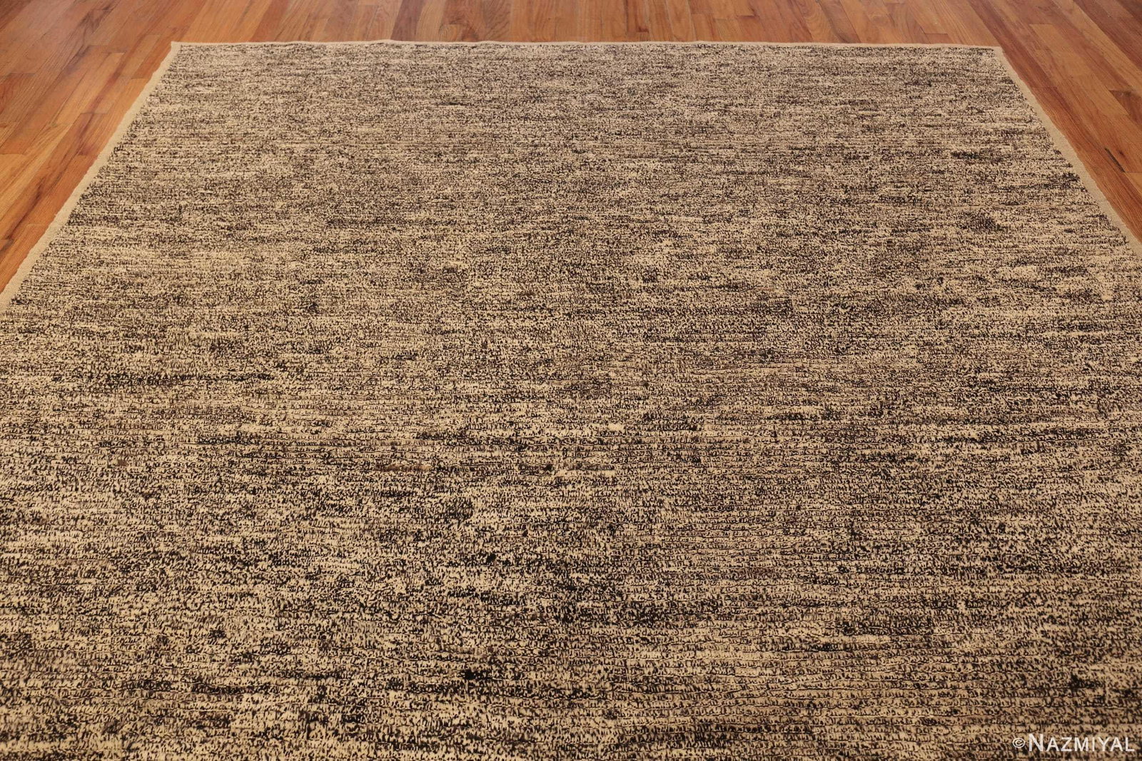 Nazmiyal Collection Textured Beige Modern Moroccan Rug - 3
