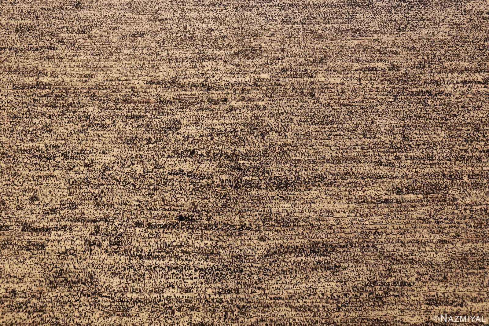 Nazmiyal Collection Textured Beige Modern Moroccan Rug - 5