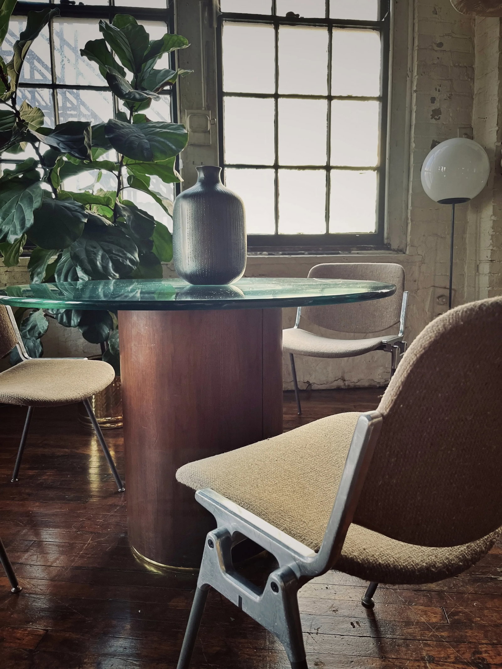 1970s Mid Century Modern, Giancarlo Piretti for Castelli Taupe Dining Chairs - Set of 4 - 12