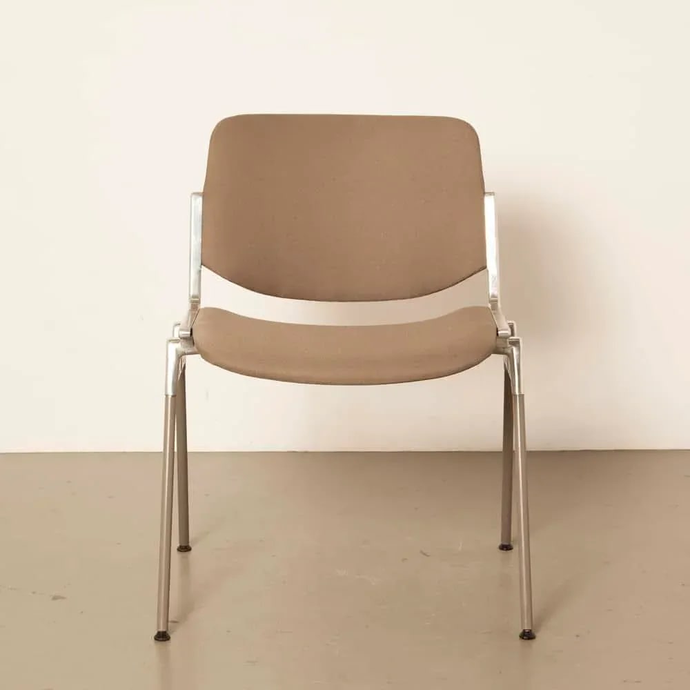 1970s Mid Century Modern, Giancarlo Piretti for Castelli Taupe Dining Chairs - Set of 4 - 3