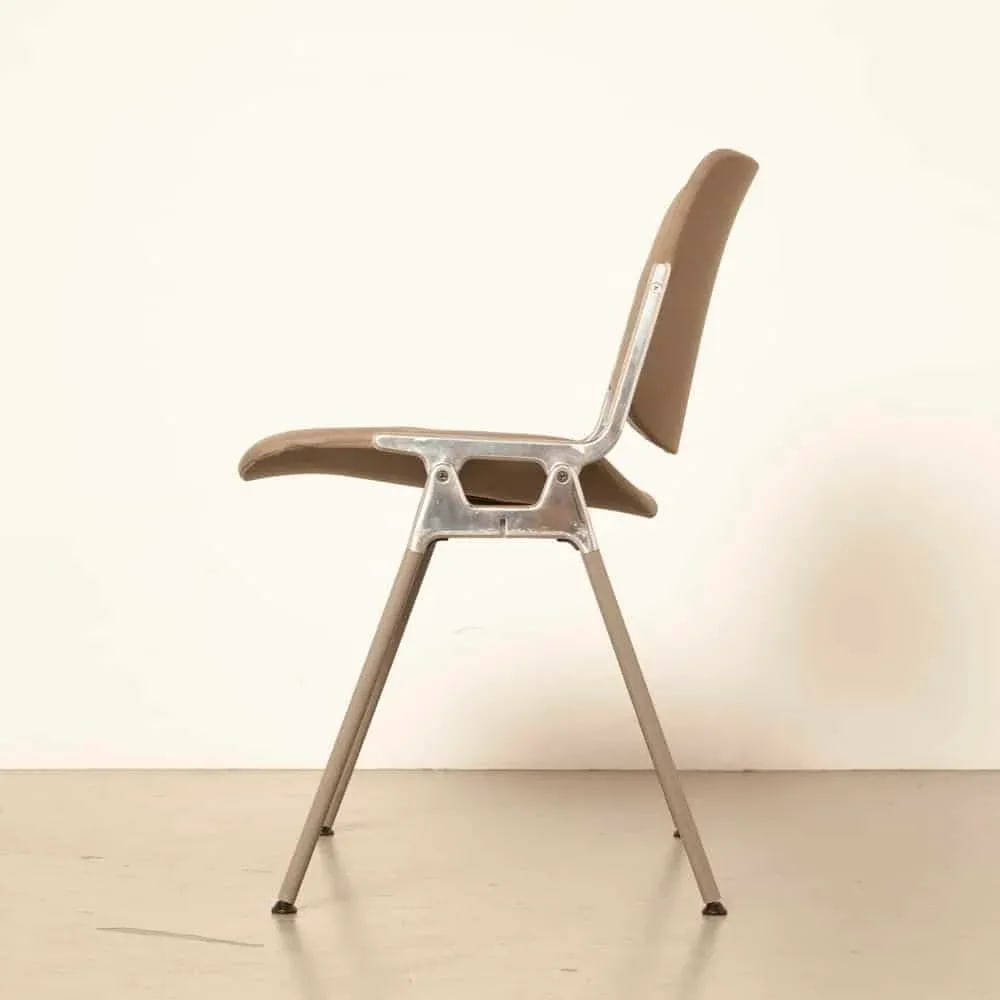 1970s Mid Century Modern, Giancarlo Piretti for Castelli Taupe Dining Chairs - Set of 4 - 6
