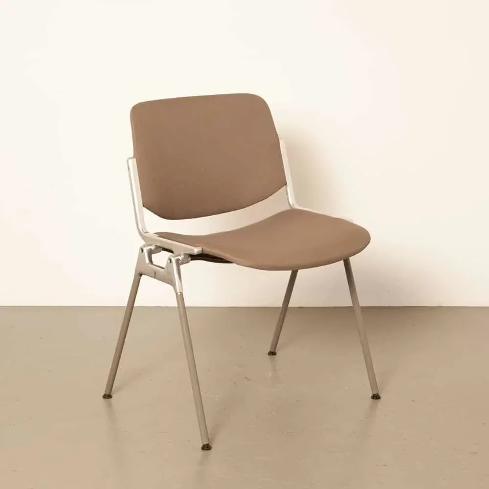 1970s Mid Century Modern, Giancarlo Piretti for Castelli Taupe Dining Chairs - Set of 4 - 7
