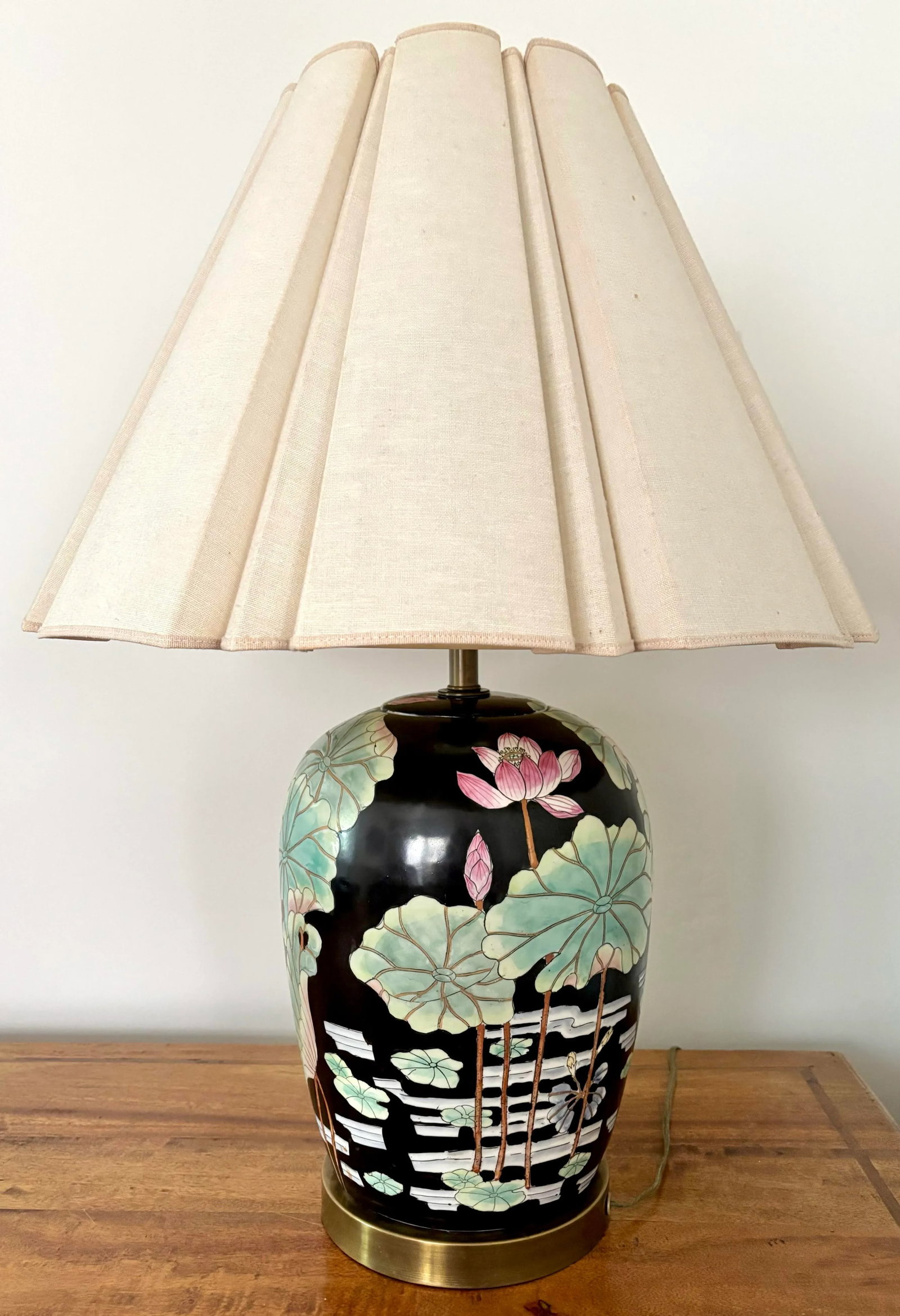 Wildwood Style Duck and Lily Pad Lamp With Lamp Shade, 1970s - 4