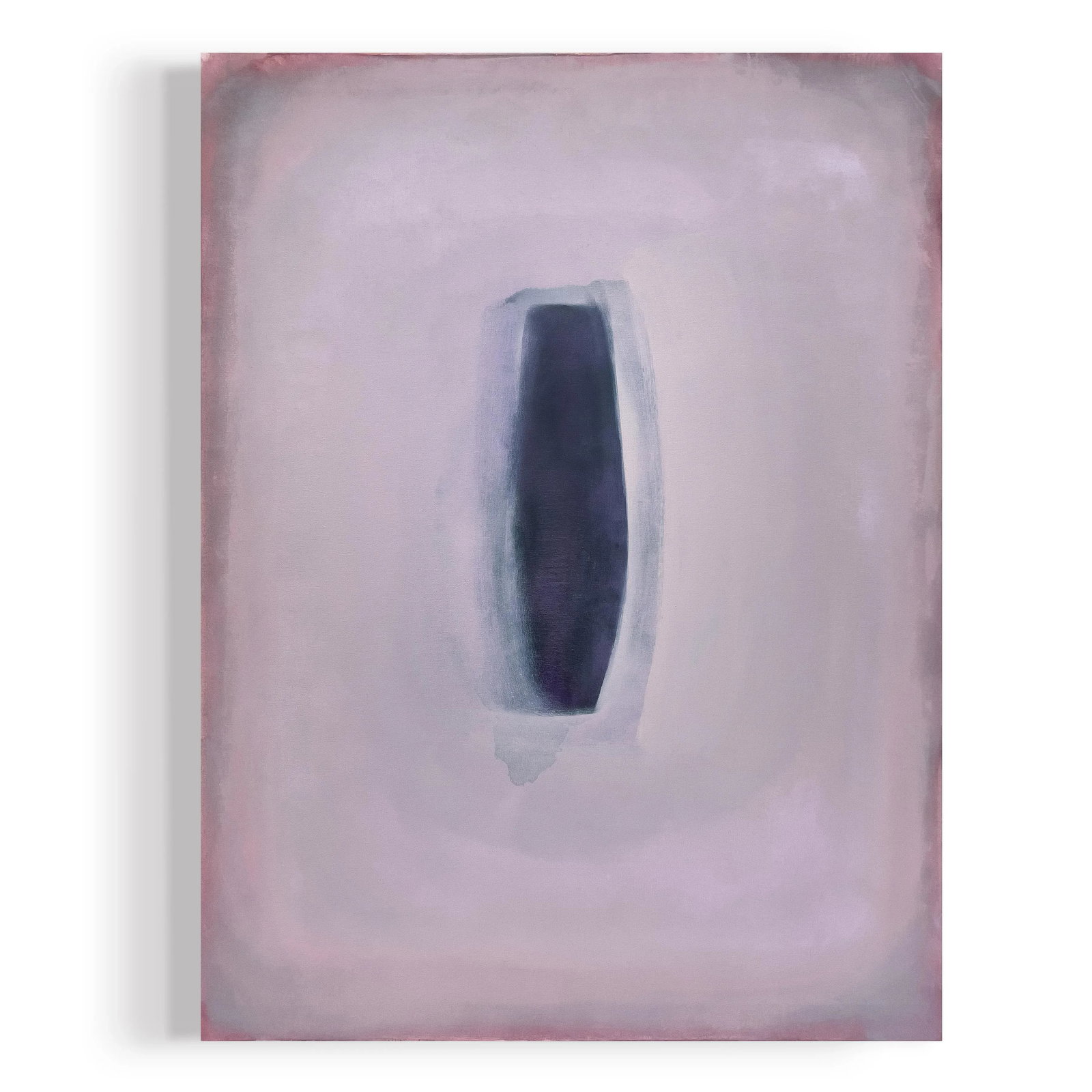 Conversation No.05 Dusty Mauve and Plum Minimalist Color Field Painting - 2