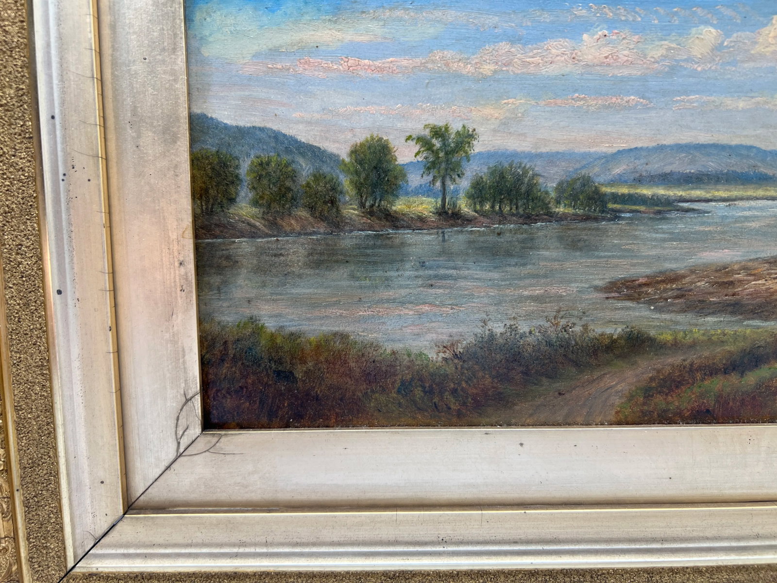 19th Century, American School Oil on Board Landscape - New Hampshire School - 6