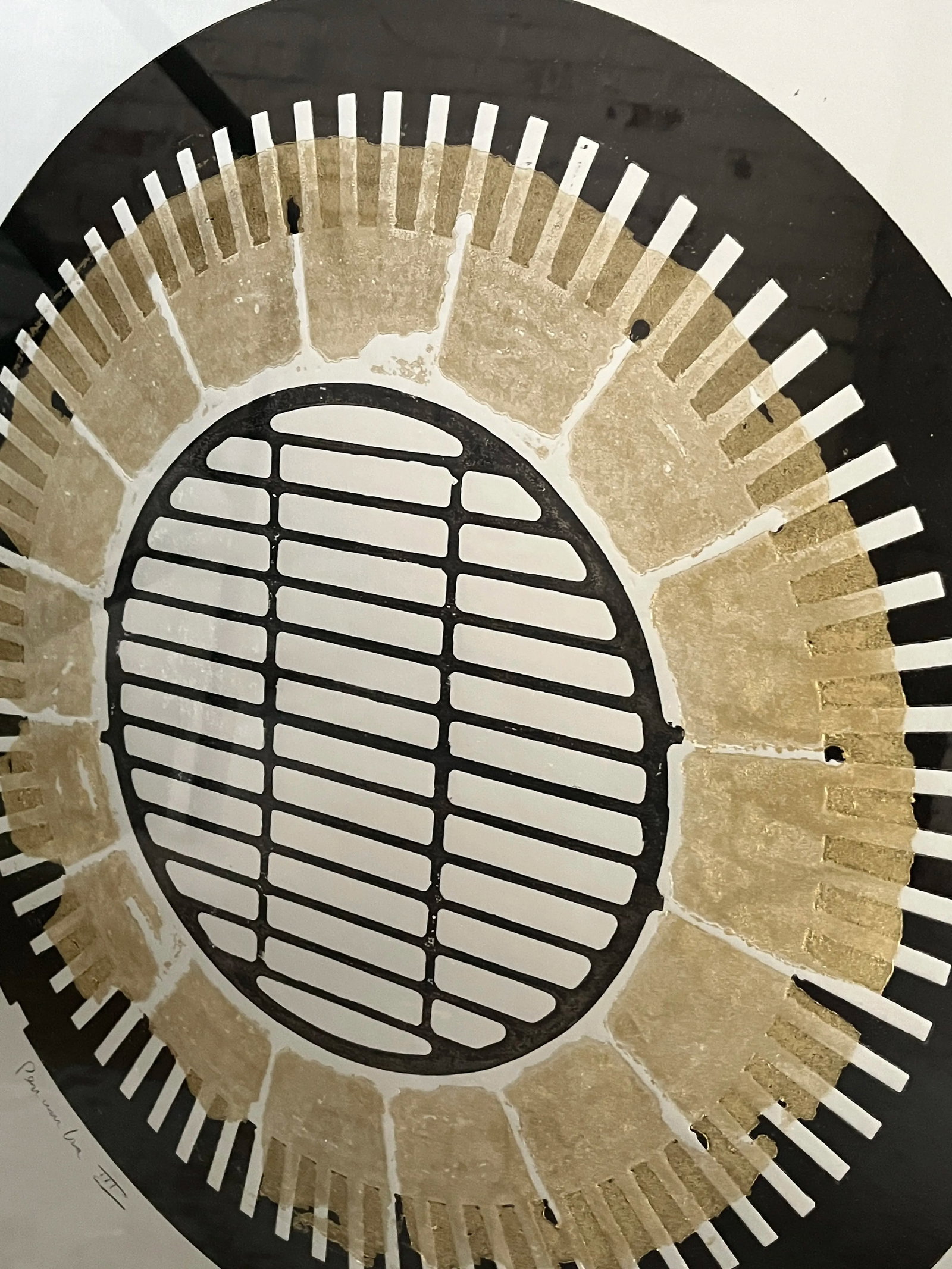 1970s Seena Donneson , Black, Gold & Silver Mixed-Media Art. - 4