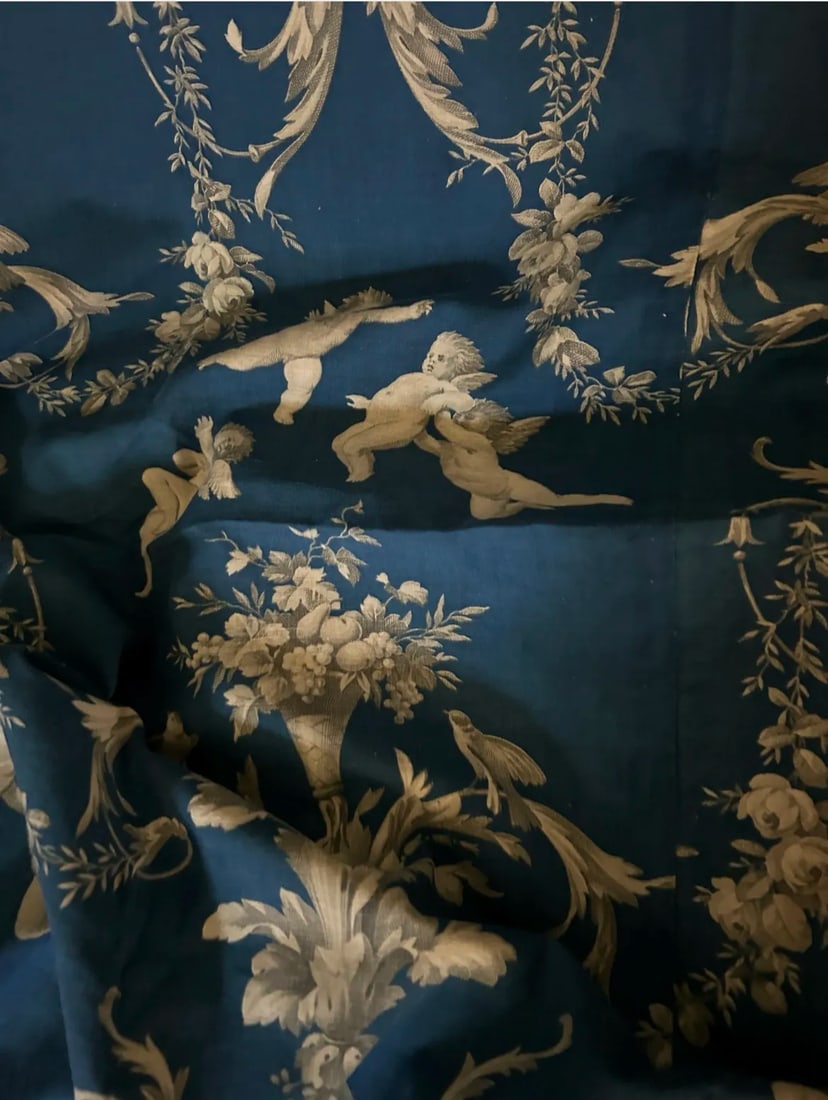 Antique French Toile Fabric - 6