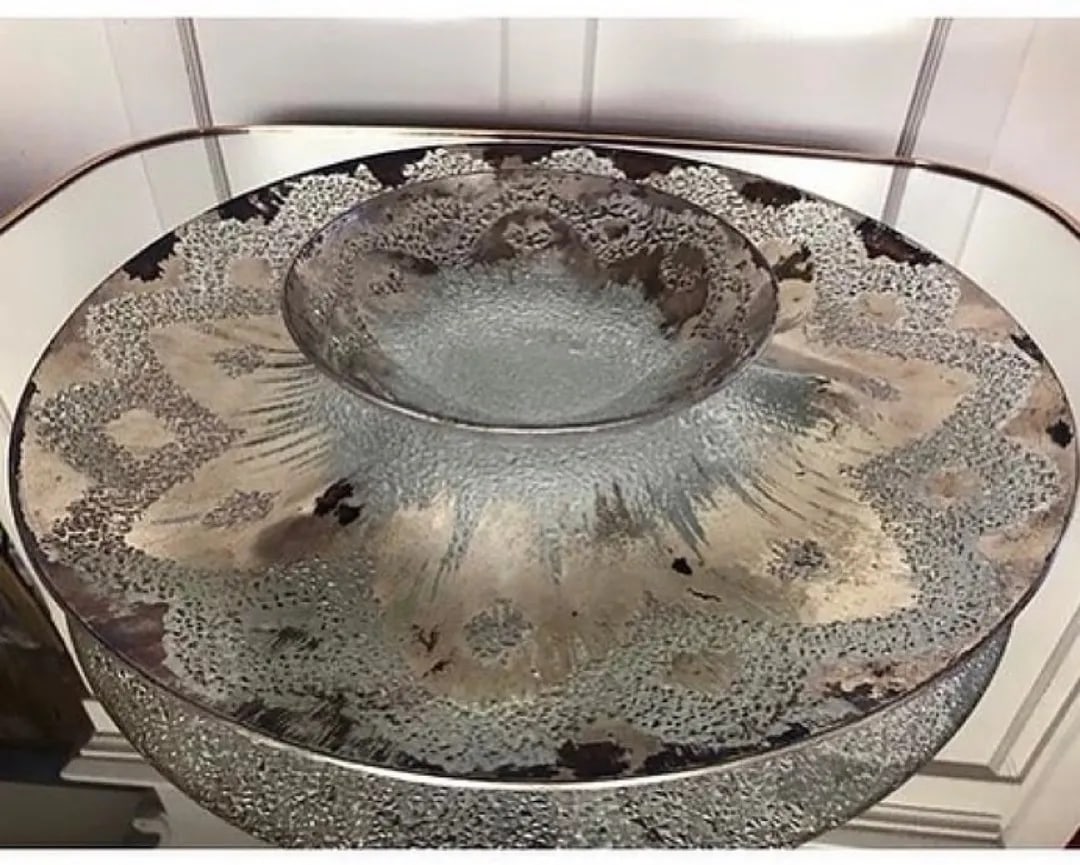 1960s Mid-Century Modern Dorothy Thrope Atomic Splash Chip & Dip Server - 4