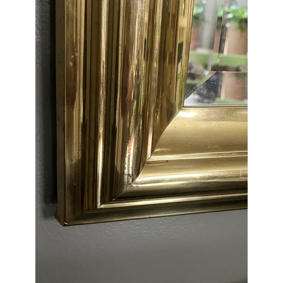 Motivated Seller: 1970s XL Hollywood Regency Brass Mirror - 11