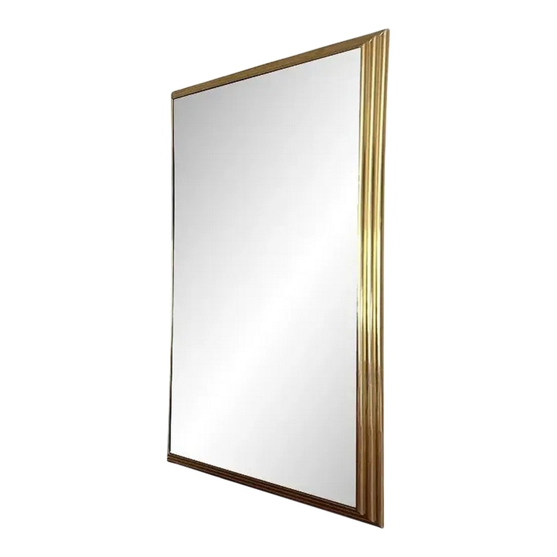 Motivated Seller: 1970s XL Hollywood Regency Brass Mirror (1 of 12)