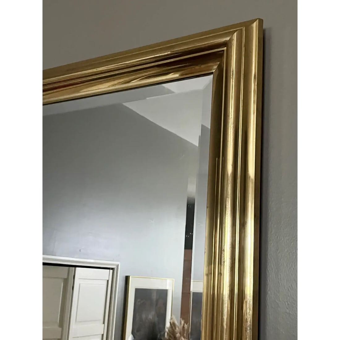 Motivated Seller: 1970s XL Hollywood Regency Brass Mirror - 6