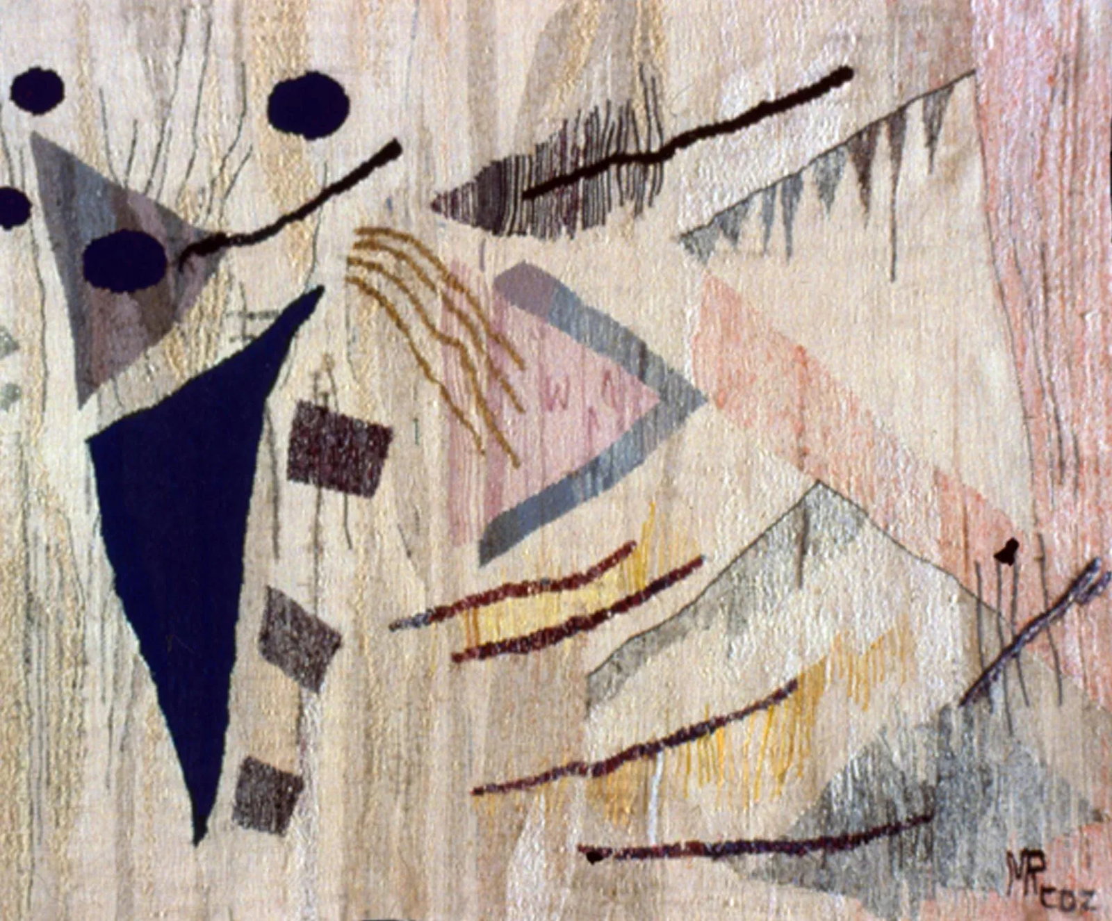 Triangle VI: Law of Three Series - Hand Woven Contemporary Tapestry - 4