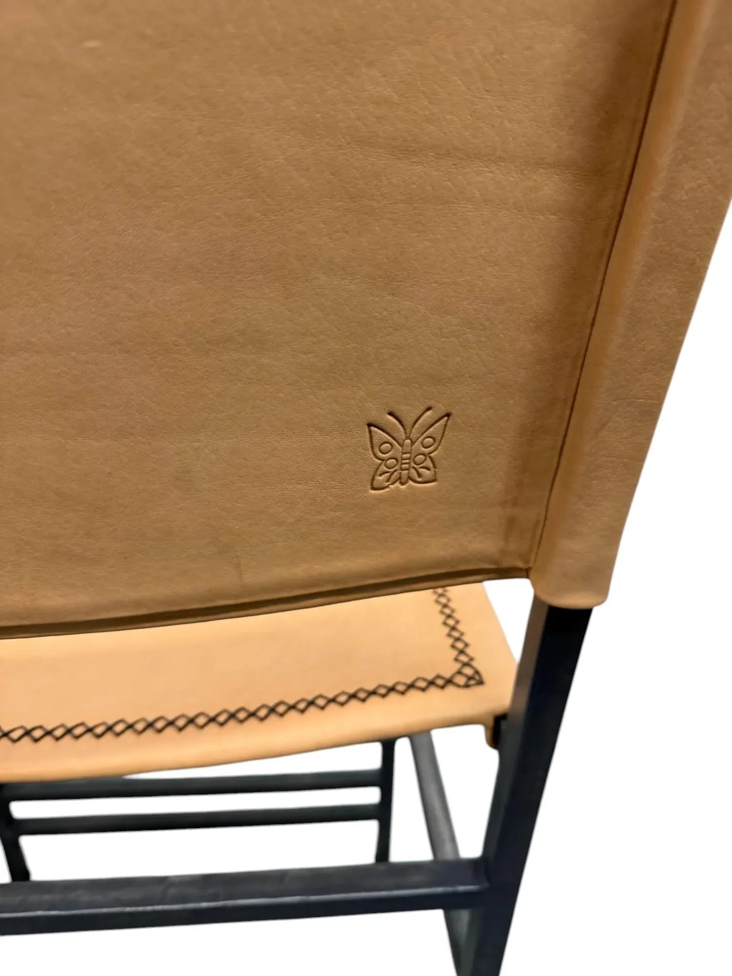 Sol & Luna Tan Leather and Iron Counter Stool - 7