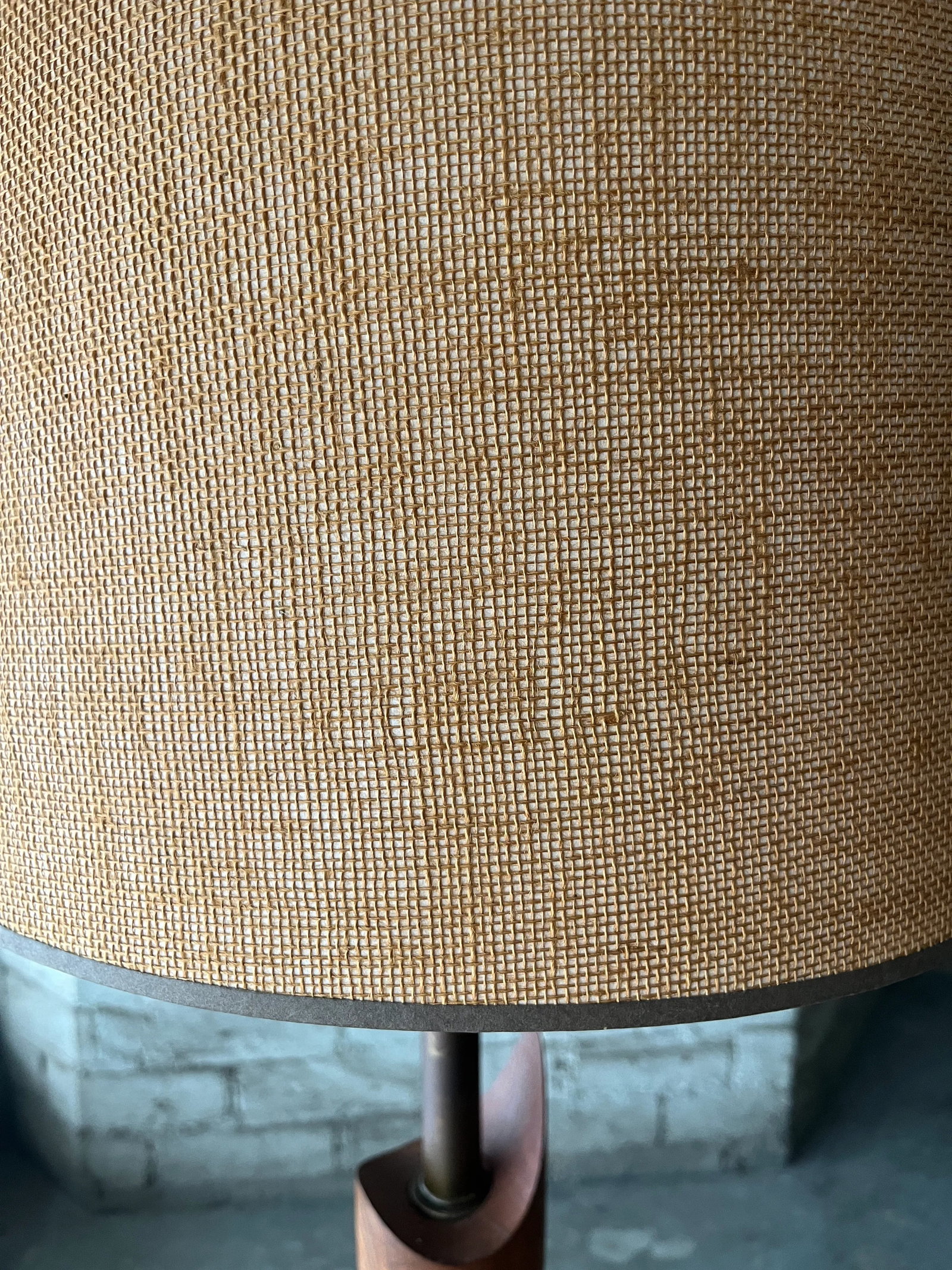 1970s Cork and Walnut Tulip Table Lamps Attributed to Adiran Pearsall - 11