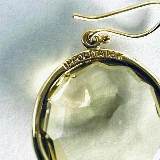 18k Gold Large Green Prasiolite Drop Earrings From Ippolita Lollipop Collection, A Pair - 4