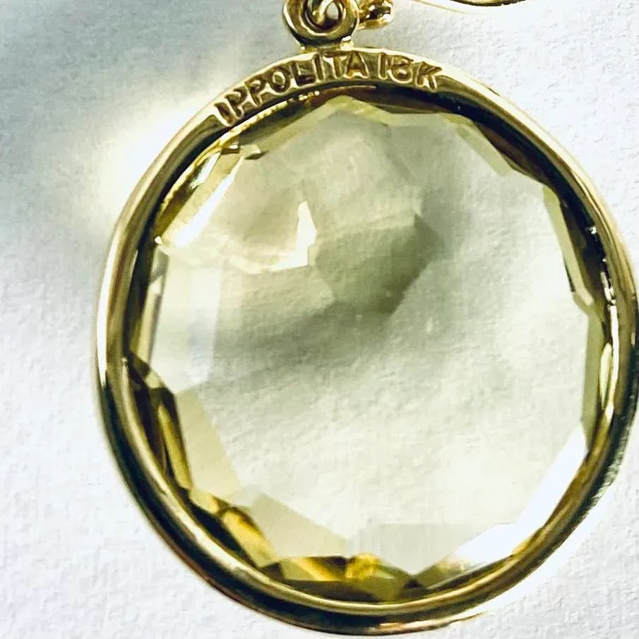 18k Gold Large Green Prasiolite Drop Earrings From Ippolita Lollipop Collection, A Pair - 5