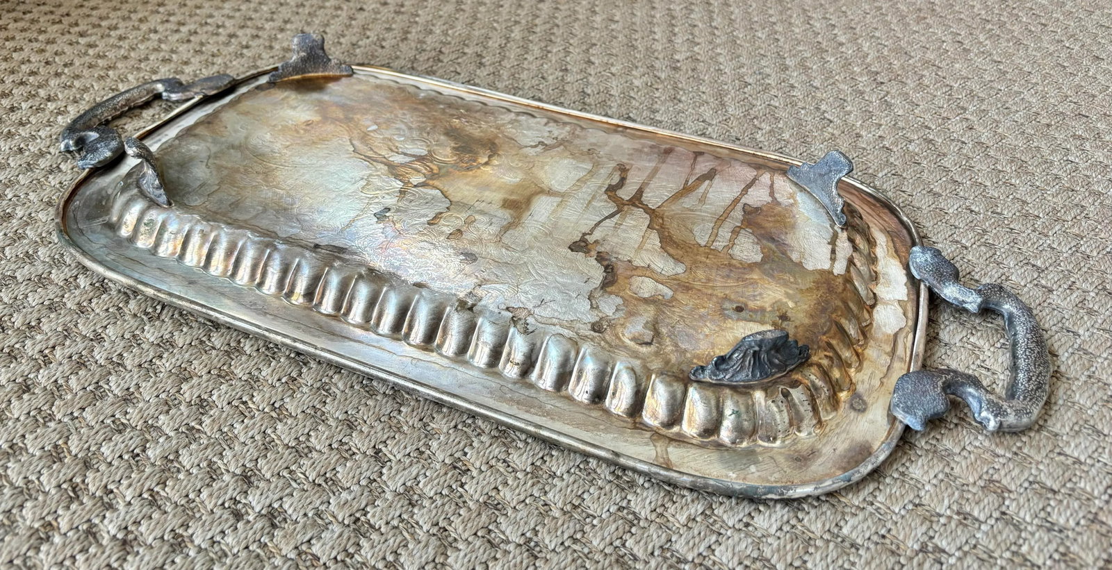 Vintage Silver Plated Serving Tray - 8