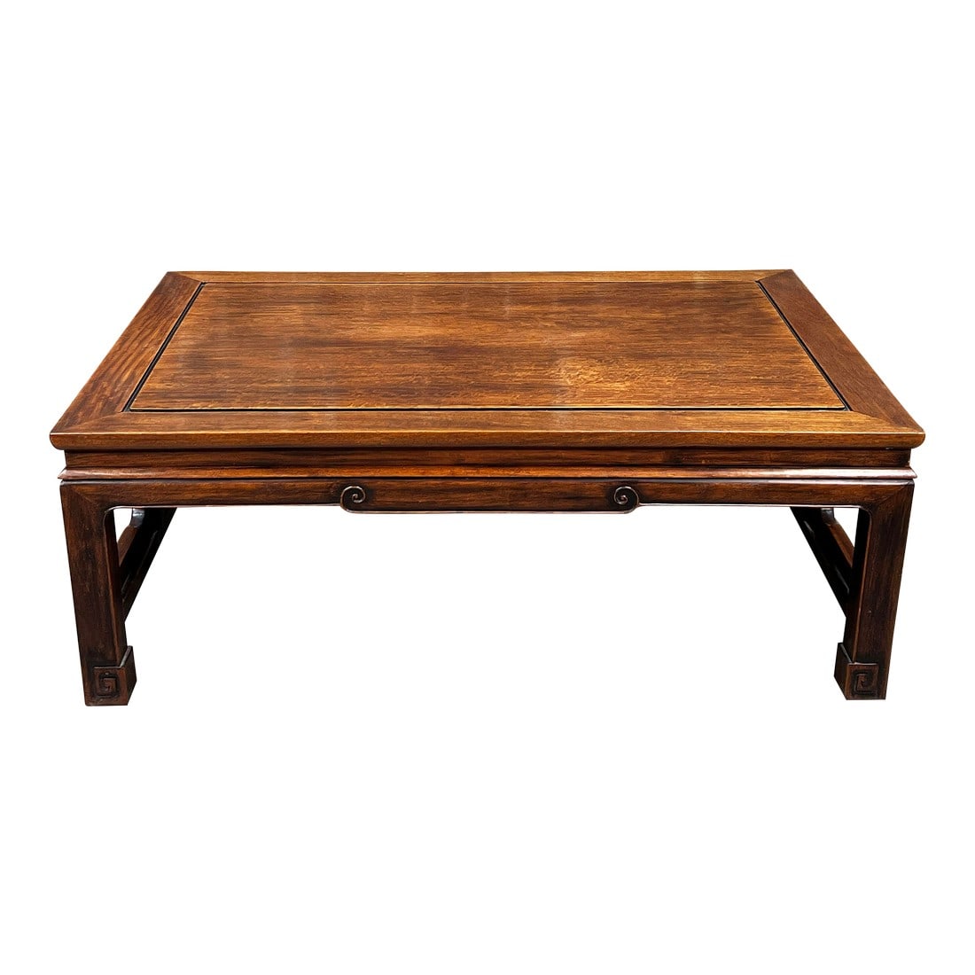 Vintage 1930's Ming Style Burma Padauk Wood Coffee Table With Chinese Scrollwork (1 of 12)