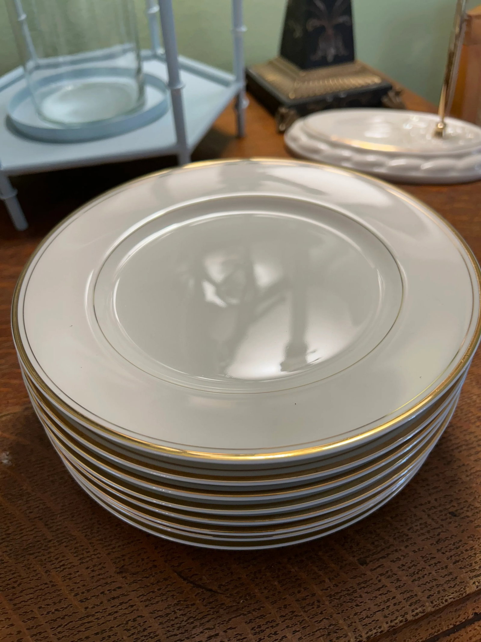 1980's - 2002 Mikasa "Trousdale" Ivory China With Gold Trim Dinnerware - a Set of 24 Pieces - 4