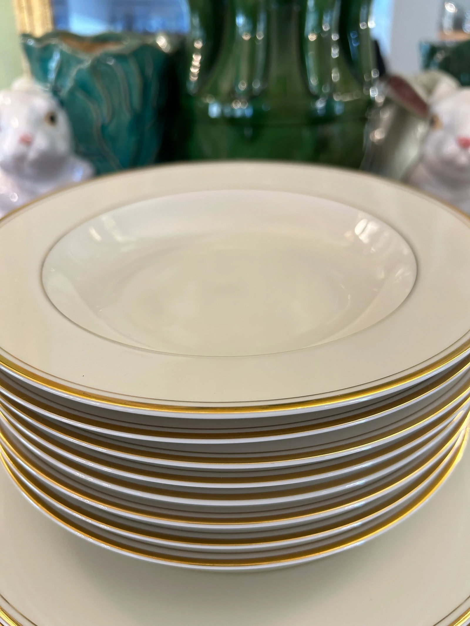1980's - 2002 Mikasa "Trousdale" Ivory China With Gold Trim Dinnerware - a Set of 24 Pieces - 6