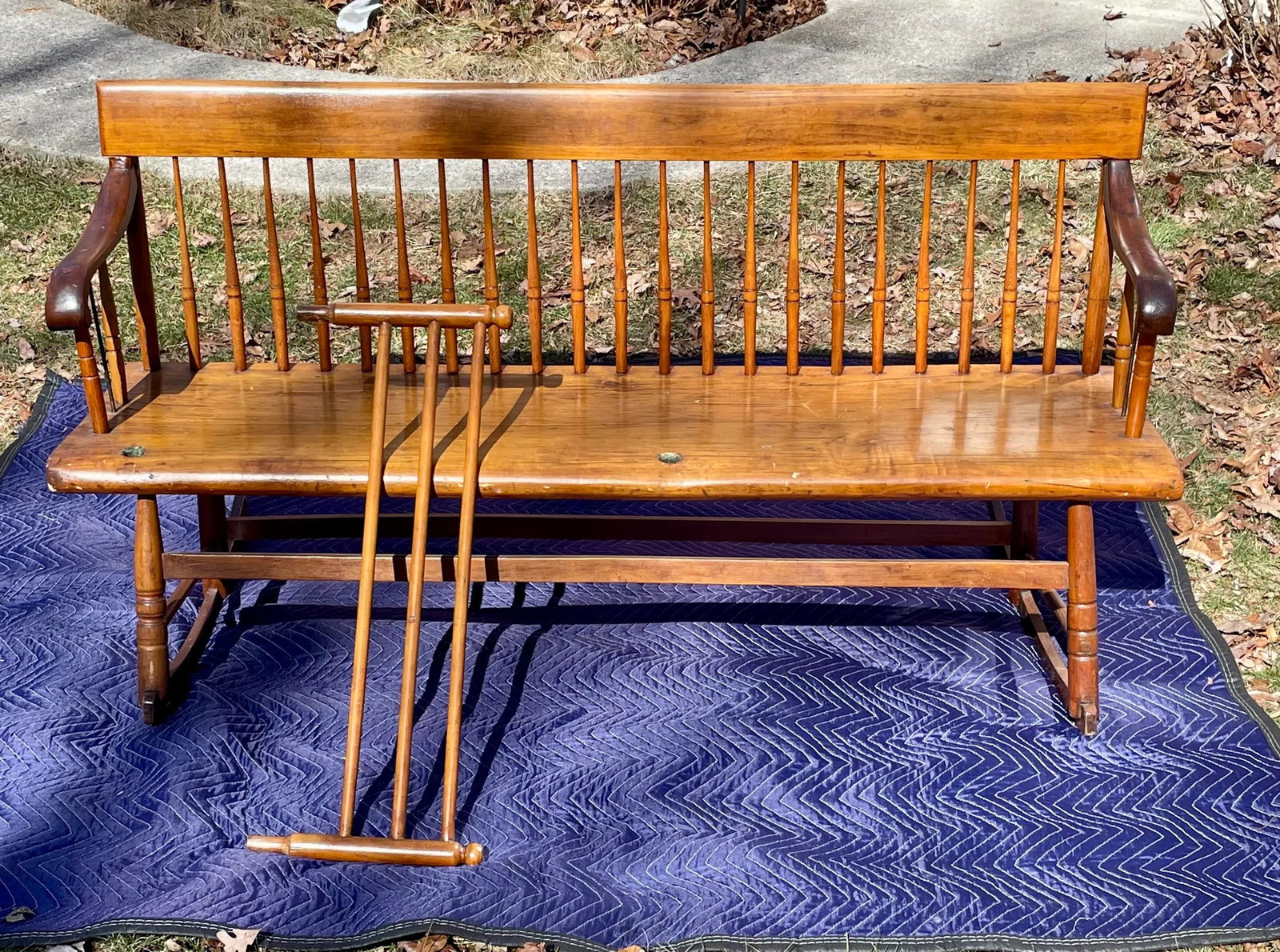 Antique Pennsylvania Mammy / Rocking Bench - 12