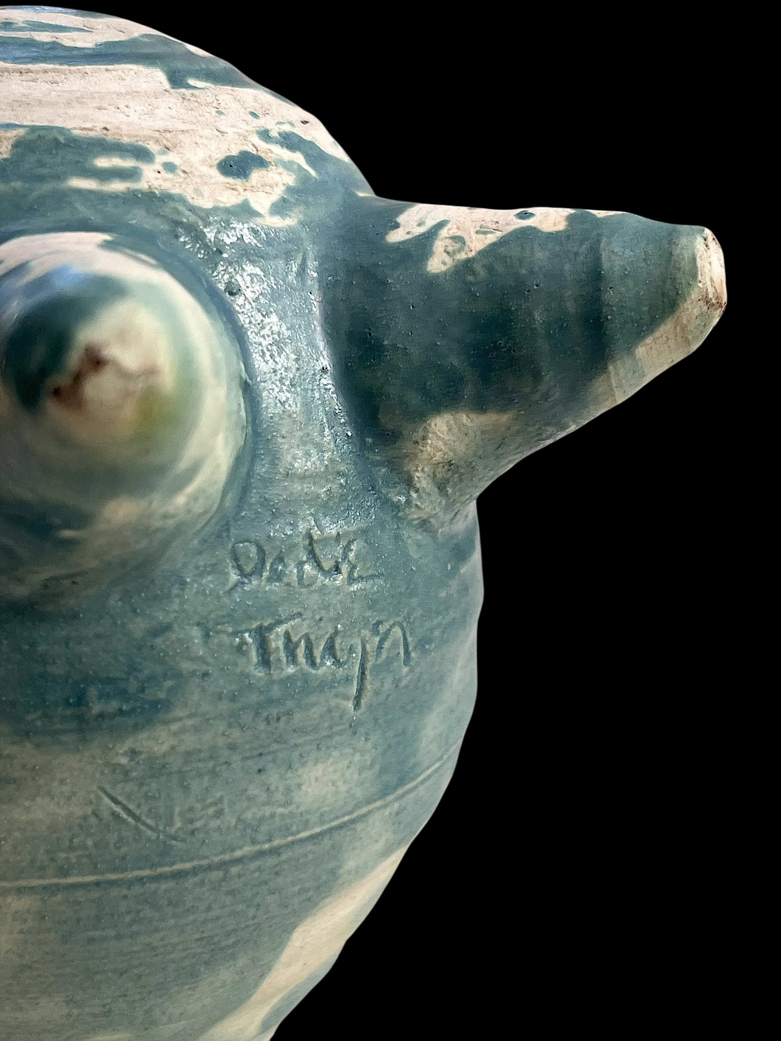 1950s Blue Bird Vase by Dodie Thayer Signed - 9