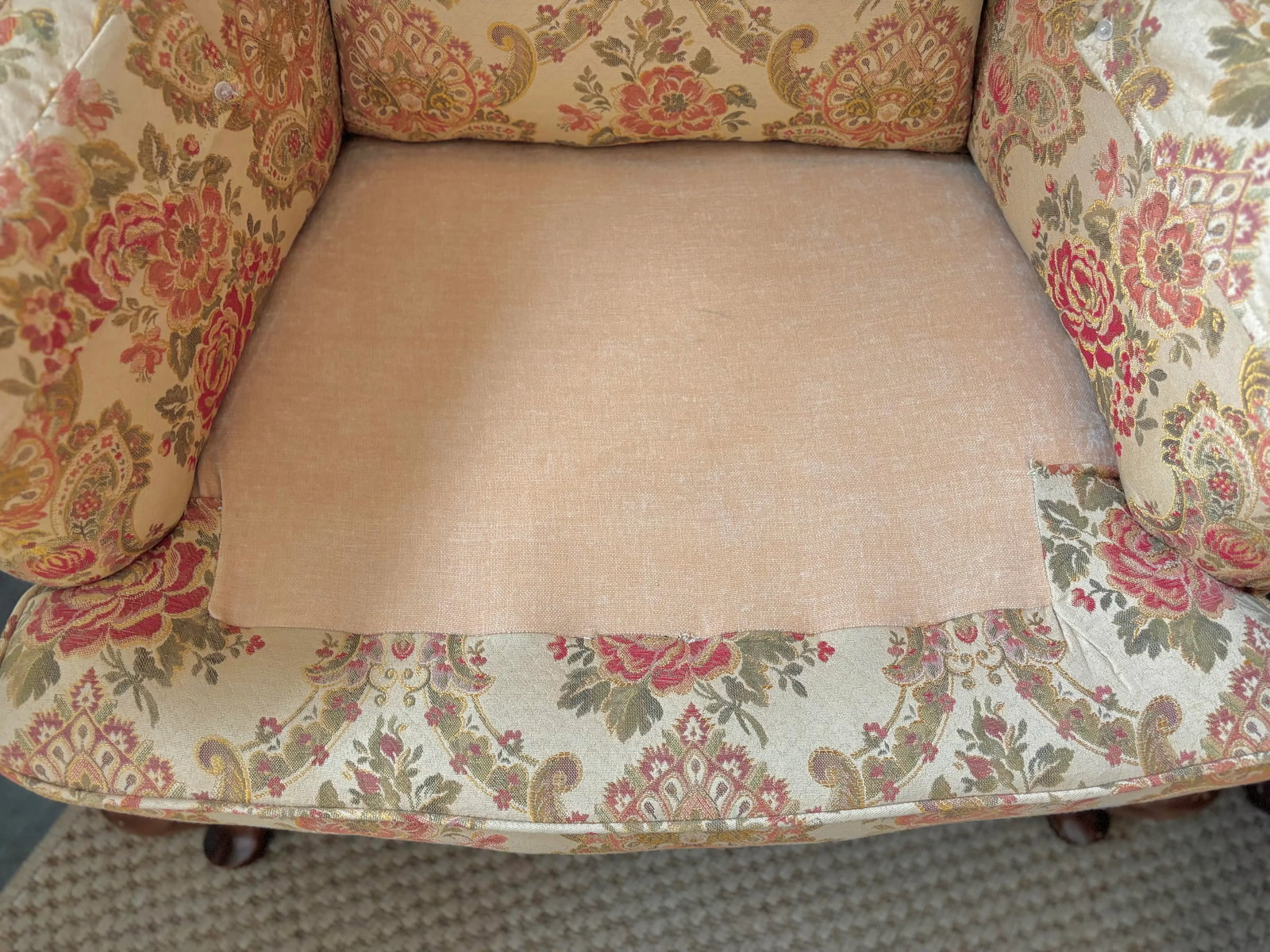 Early 20th Century Custom Queen Anne Mahogany Wing Chair - 10