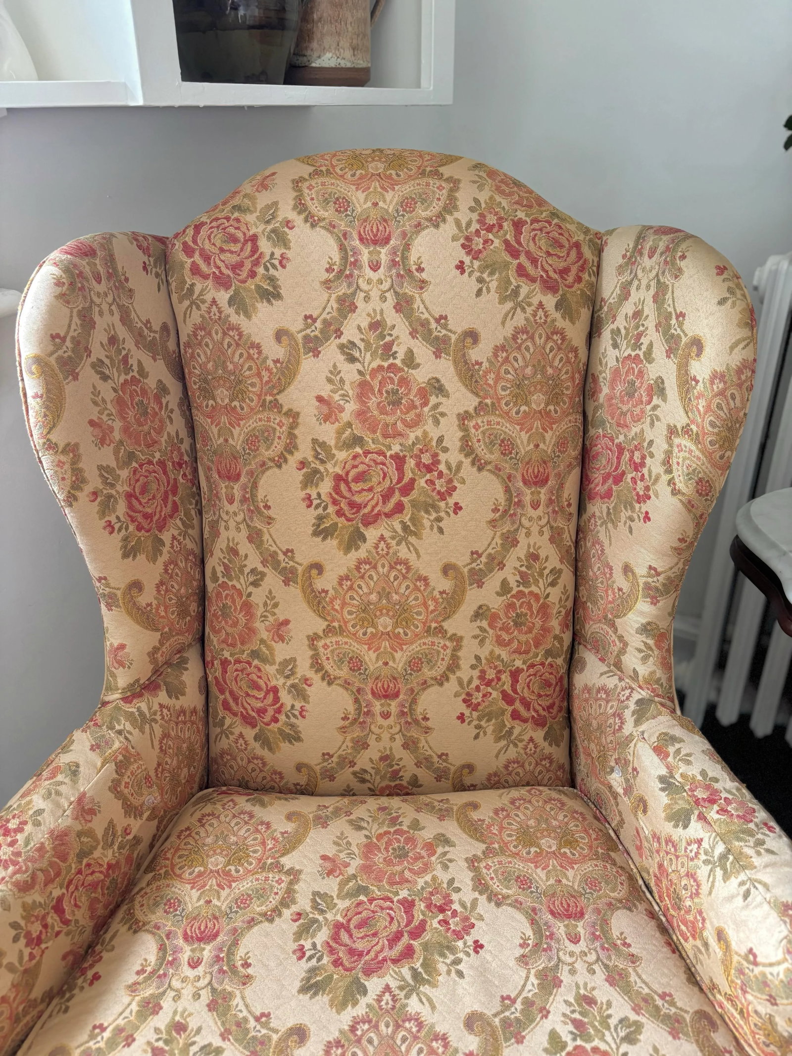 Early 20th Century Custom Queen Anne Mahogany Wing Chair - 11