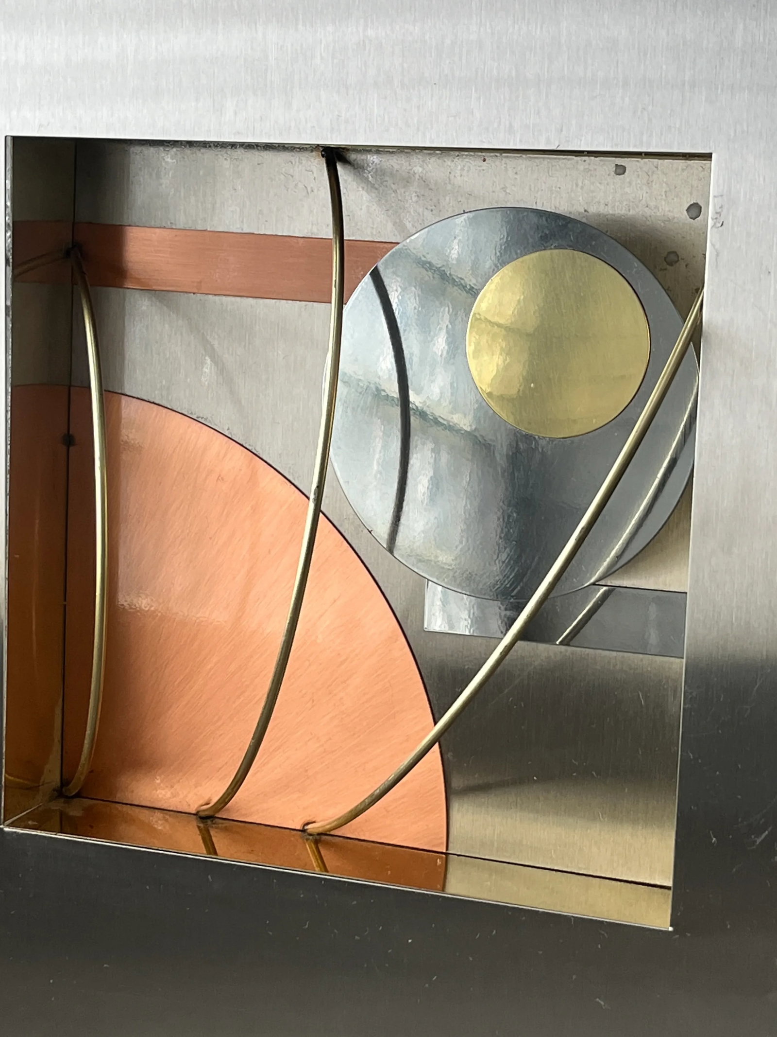 1990s Brutalist Mixed Metal Wall Sculptures Attributed to Curtis Jere - Set of 4 - 10
