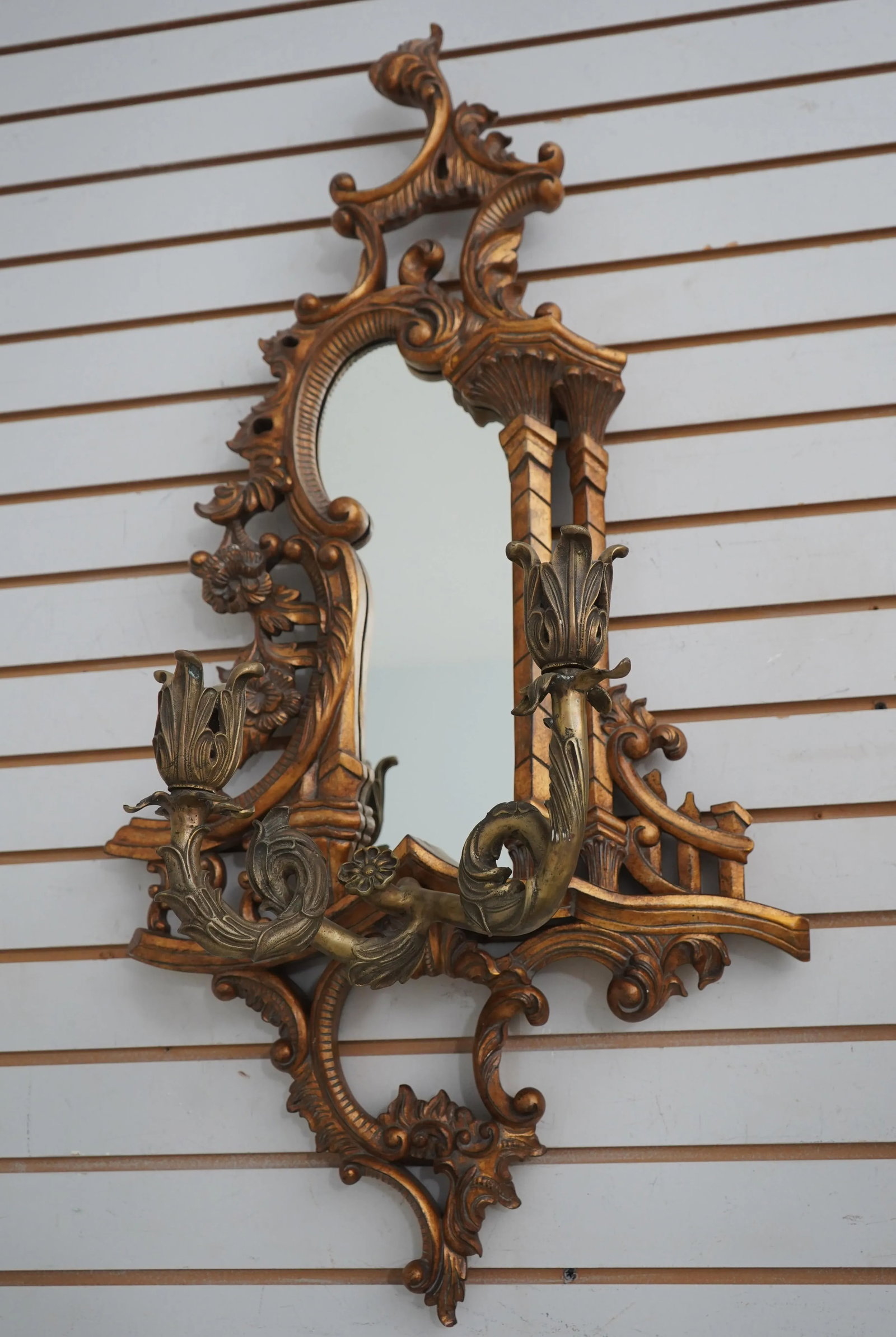 Pair Maitland Smith Chinese Chippendale Mirrored Wall Sconces - 2