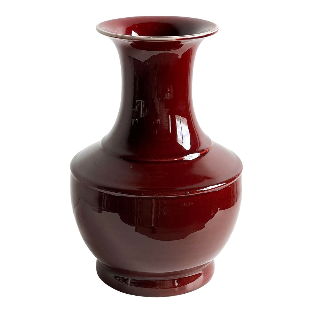 Early 20th C. Sang De Boeuf Oxblood Glazed Chinese Vase (1 of 12)