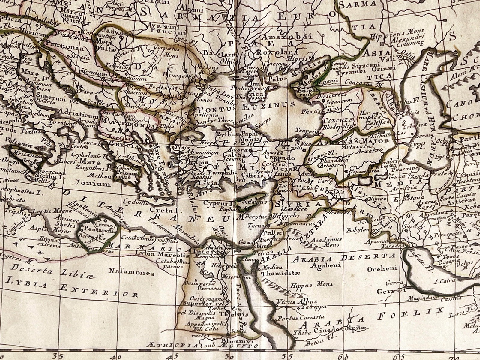 Antique c.1785 Antonio Zatta Map of the Roman Empire Romanum Imperium Engraved Map Framed - 3