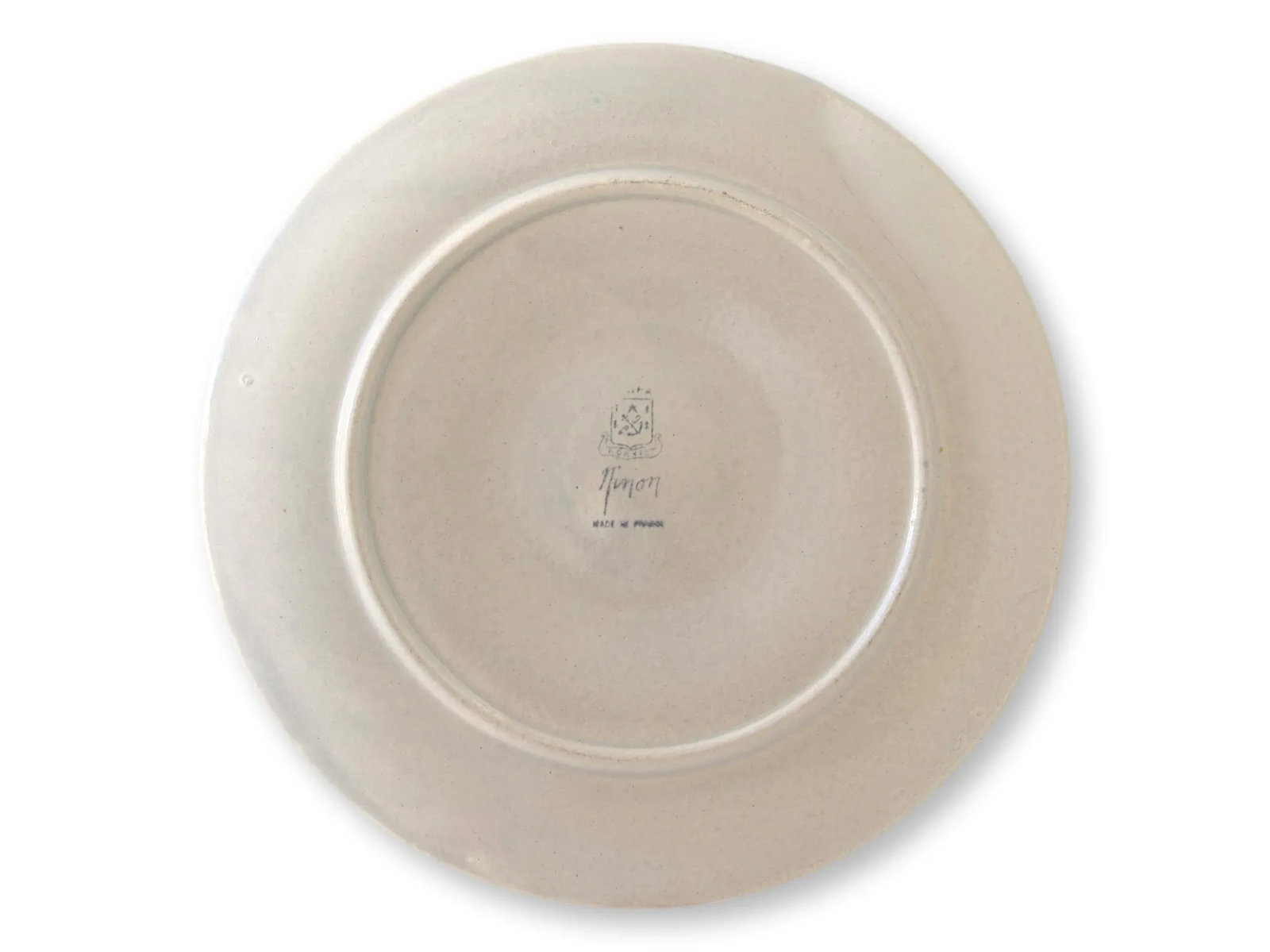 Vintage French Stoneware Oyster Plates, Set of 5 - 4