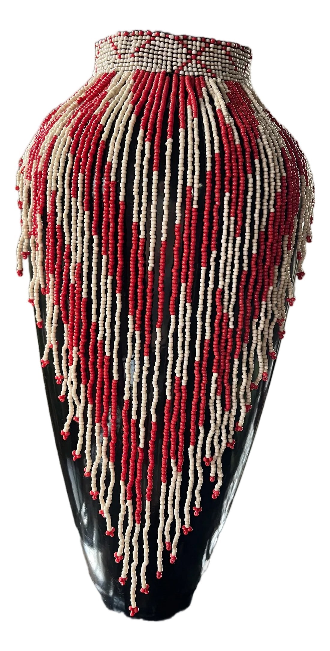 1990s Vintage Maasai-Style Beaded Tribal Bib Necklace (1 of 8)