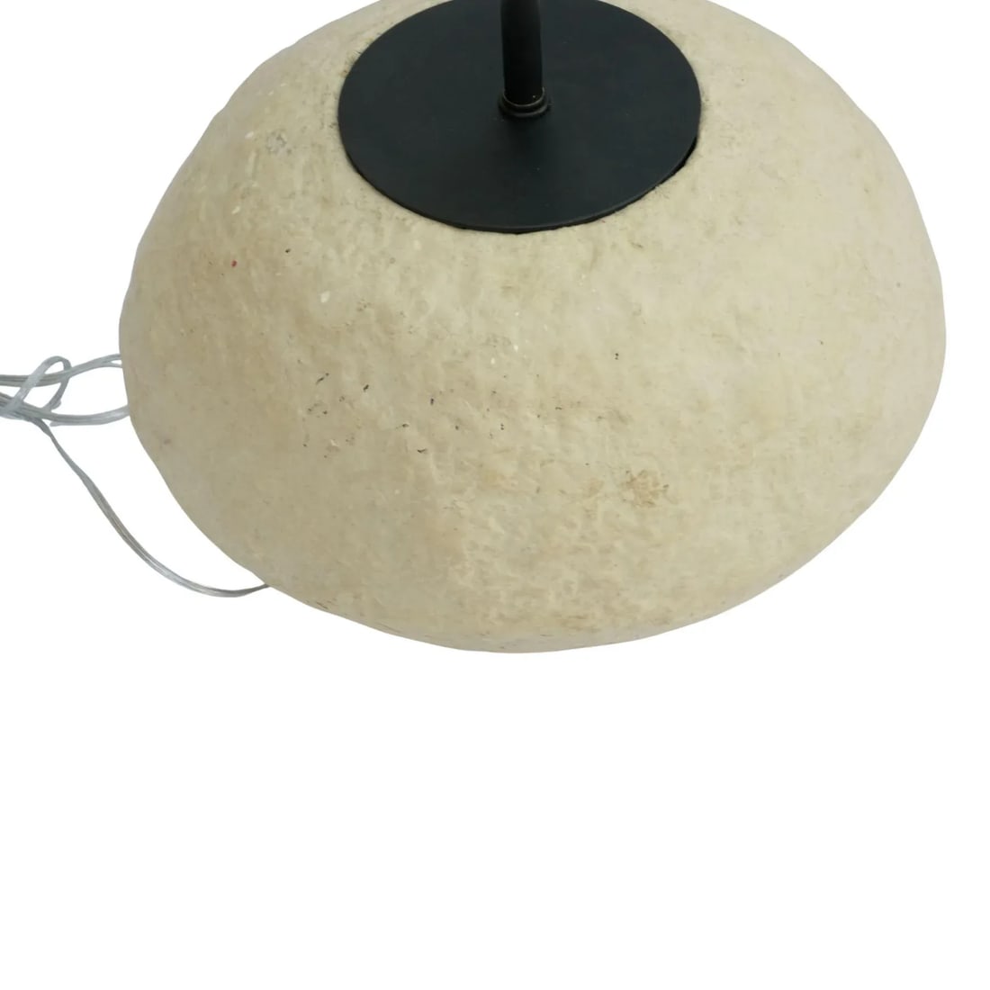 Custom Sculptural Paper Mâché Table Lamp – Organic Round Bottom Modern Design With - 11
