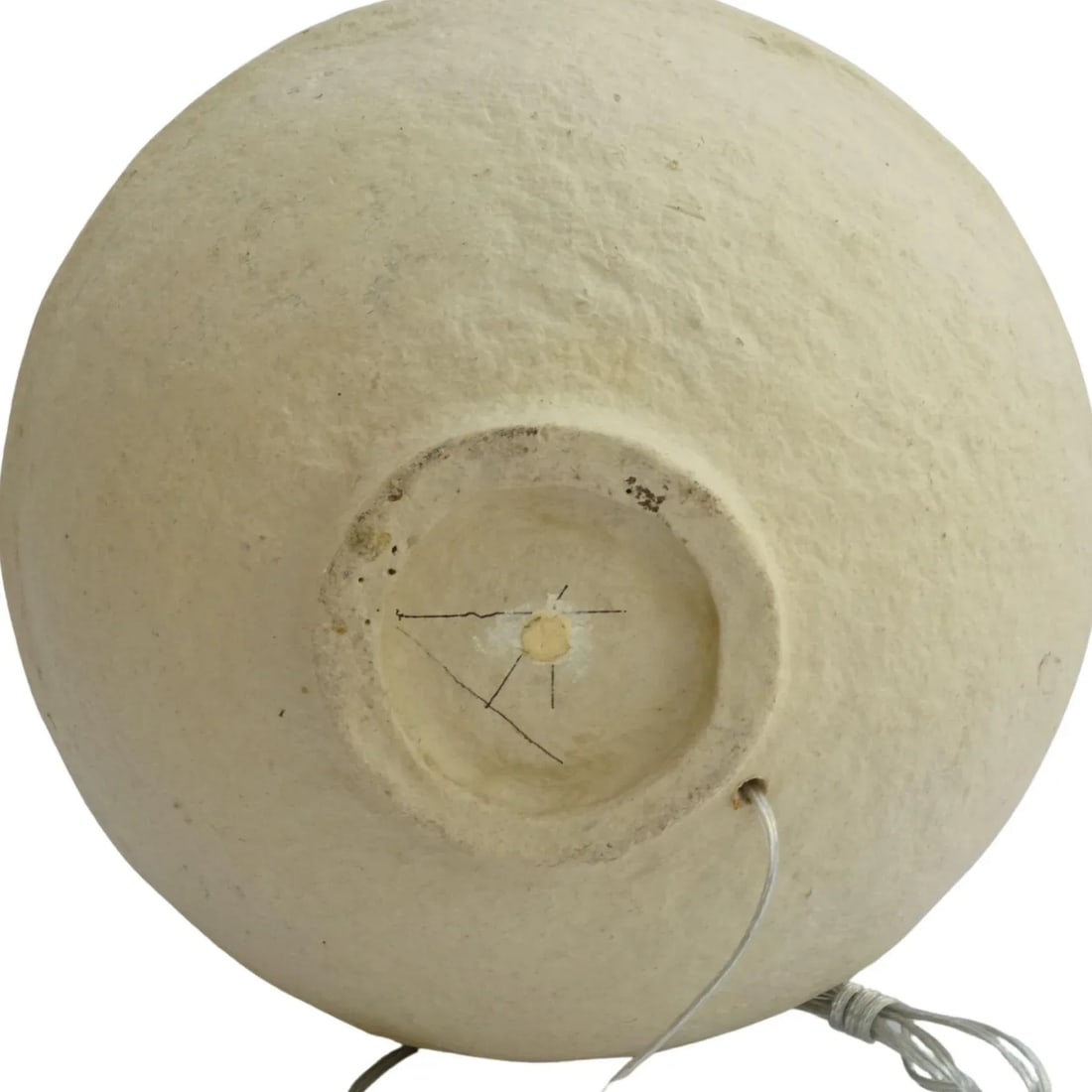 Custom Sculptural Paper Mâché Table Lamp – Organic Modern Design With Black Linen - 16