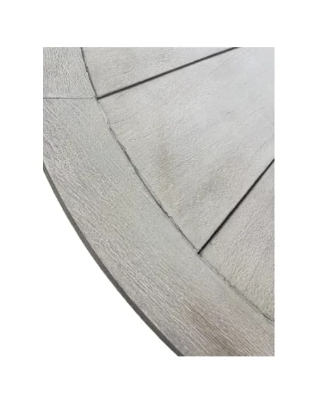 RH Balmain Round Teak Dining Table in Weathered Teak Finish - 14