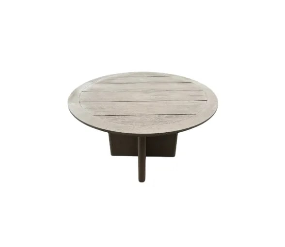RH Balmain Round Teak Dining Table in Weathered Teak Finish - 15