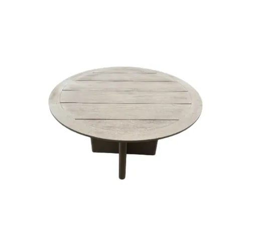 RH Balmain Round Teak Dining Table in Weathered Teak Finish - 17