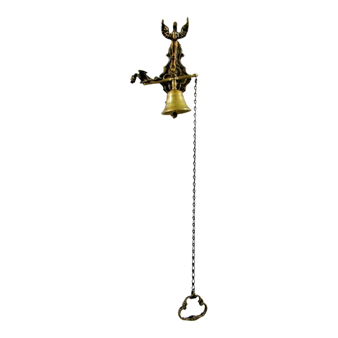 Antique Monastery Call to Prayer Wall Bell With Chain Handle Ringer (1 of 11)