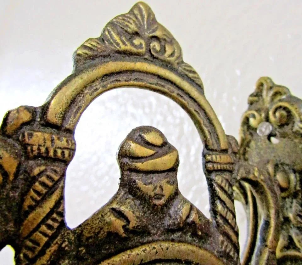 Antique Monastery Call to Prayer Wall Bell With Chain Handle Ringer - 8