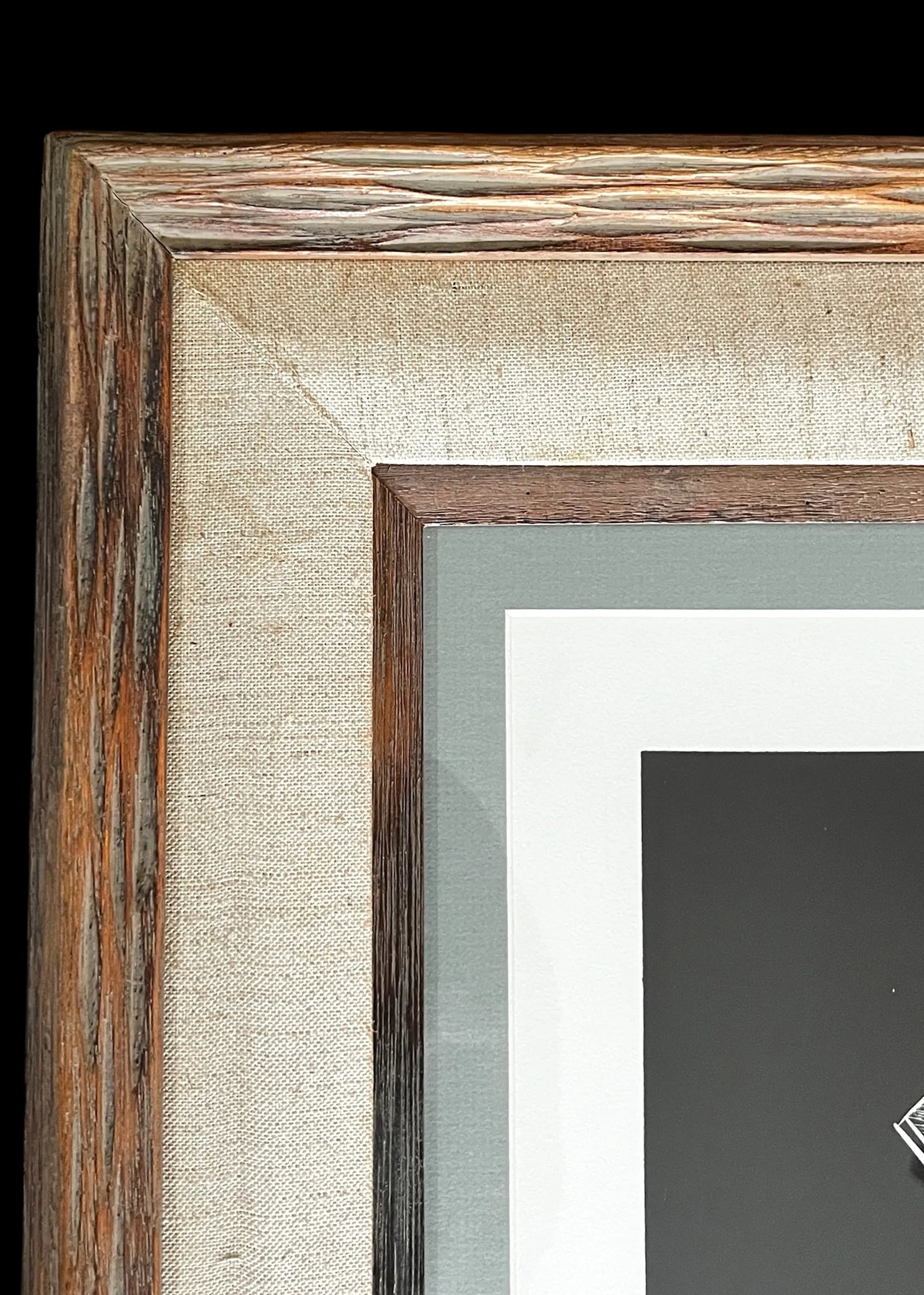 Framed Original Black and White Linocut Print, "Like Every Day" "” Coffee & the New York Times - 11