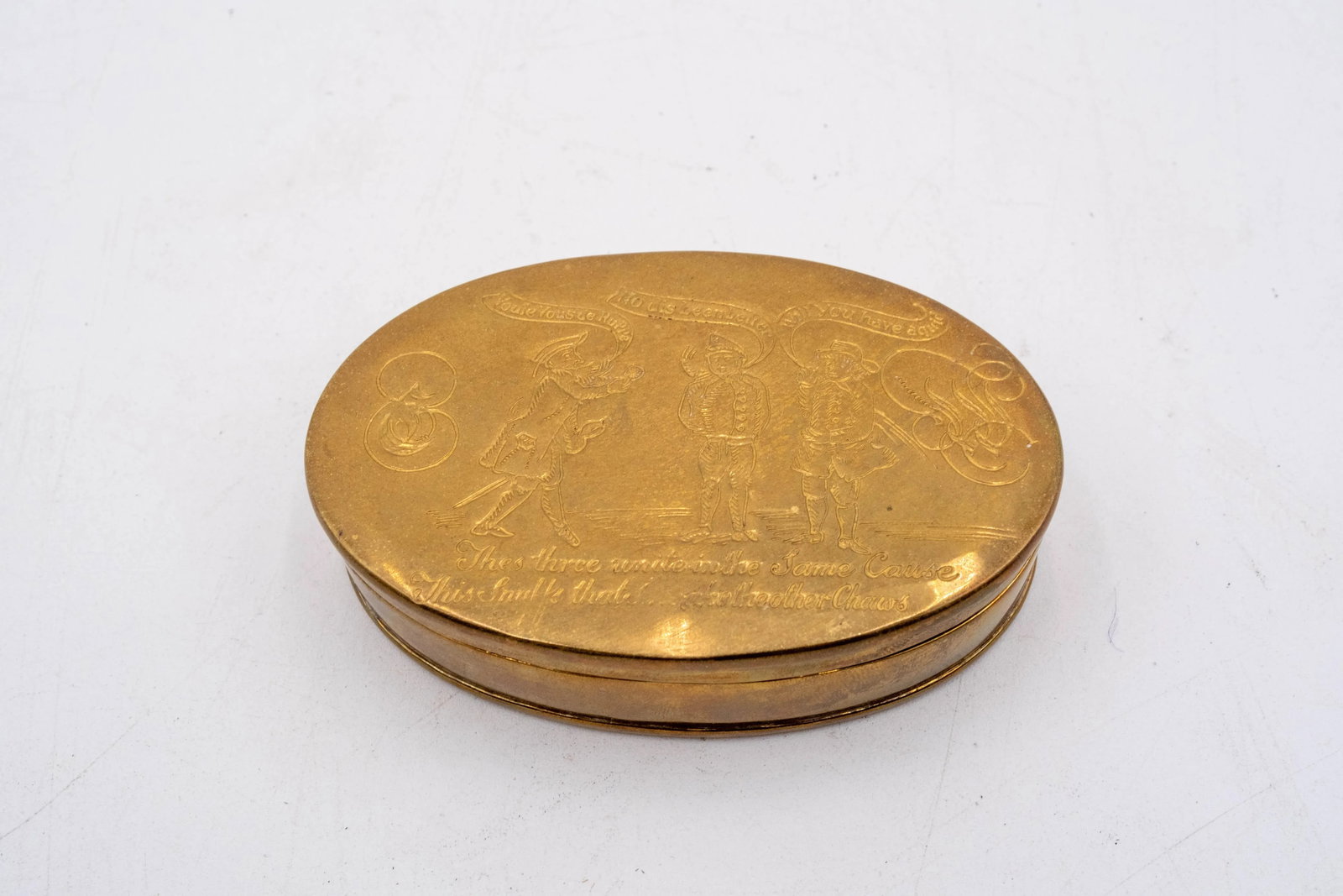 Set of 7 Mottahedeh Winterthur Brass Pill Boxes and Colonial Williamsburg Candle Snuff - 2