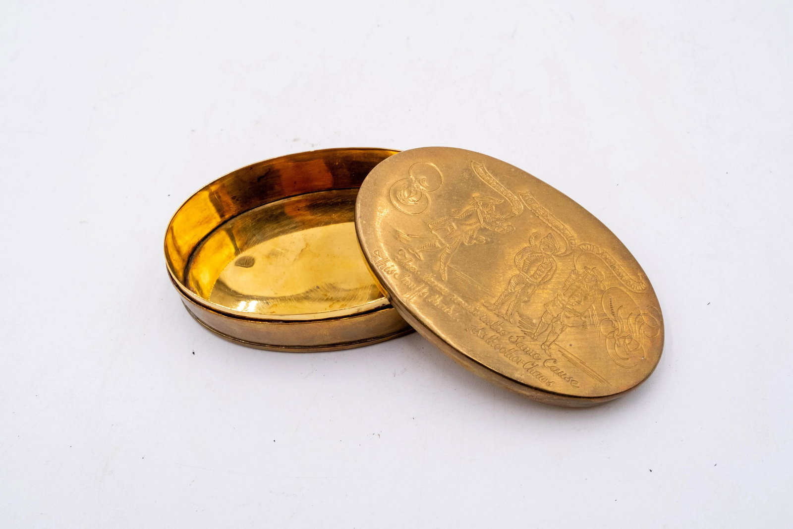 Set of 7 Mottahedeh Winterthur Brass Pill Boxes and Colonial Williamsburg Candle Snuff - 3